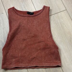 Forever 21 Terracotta Ribbed Crop Top